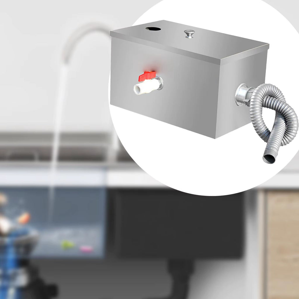 Grease Trap for under Sink Applications, Stainless Steel Waste Water Filter