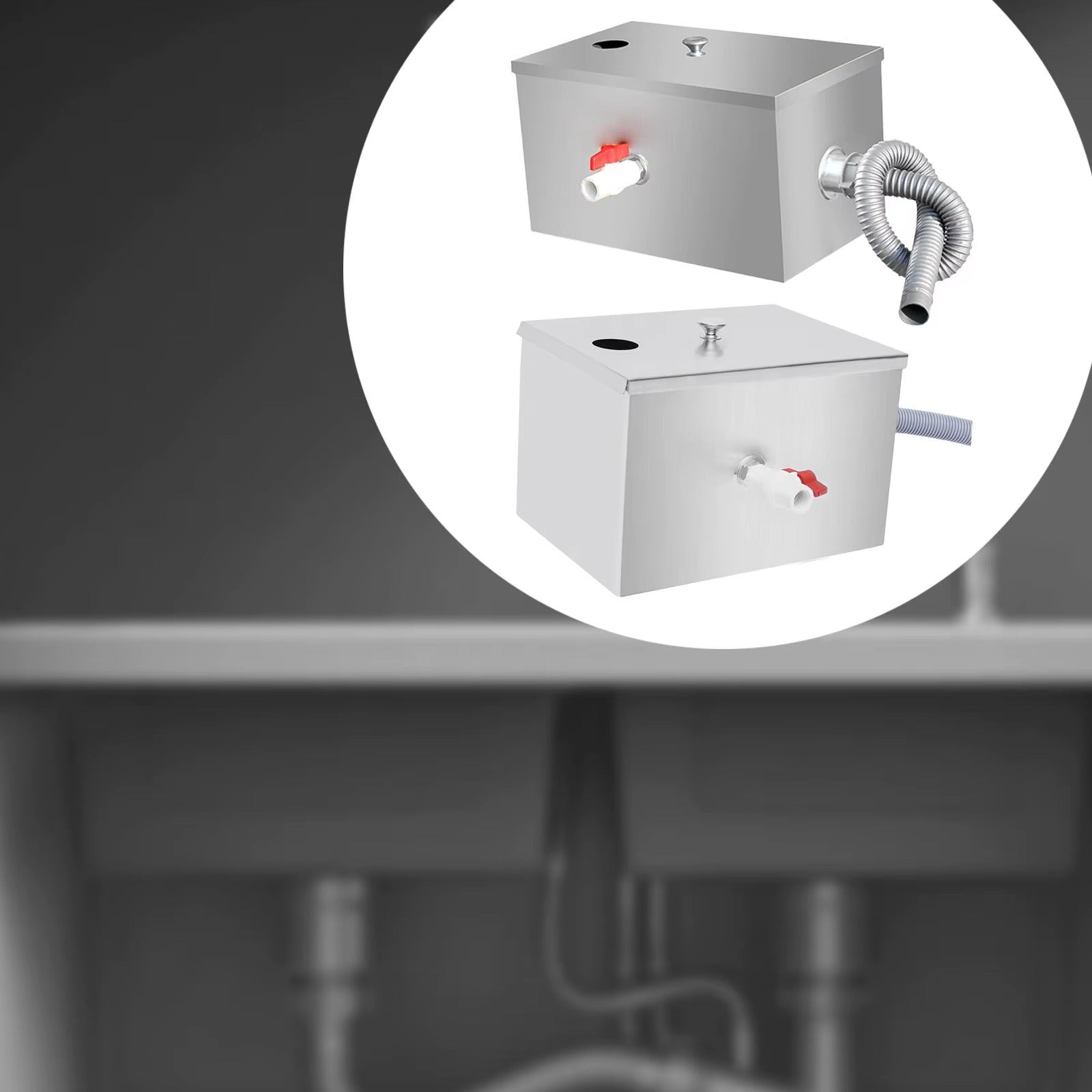 Grease Trap for under Sink Applications, Stainless Steel Waste Water Filter