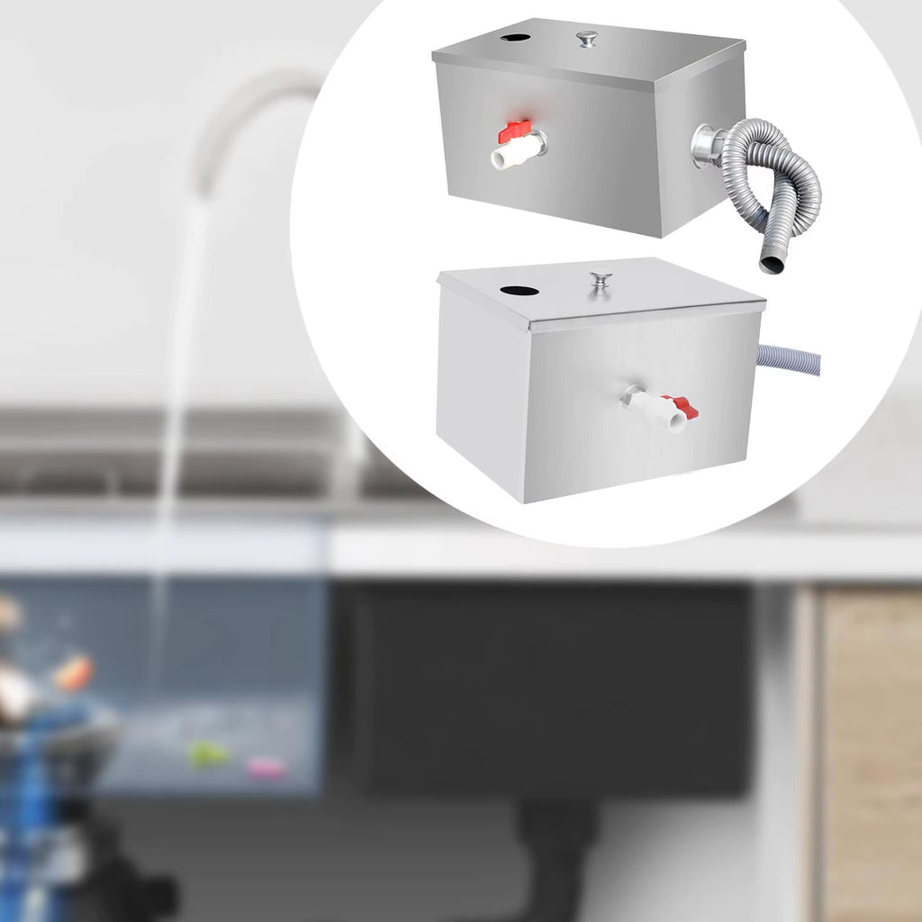 Grease Trap for under Sink Applications, Stainless Steel Waste Water Filter